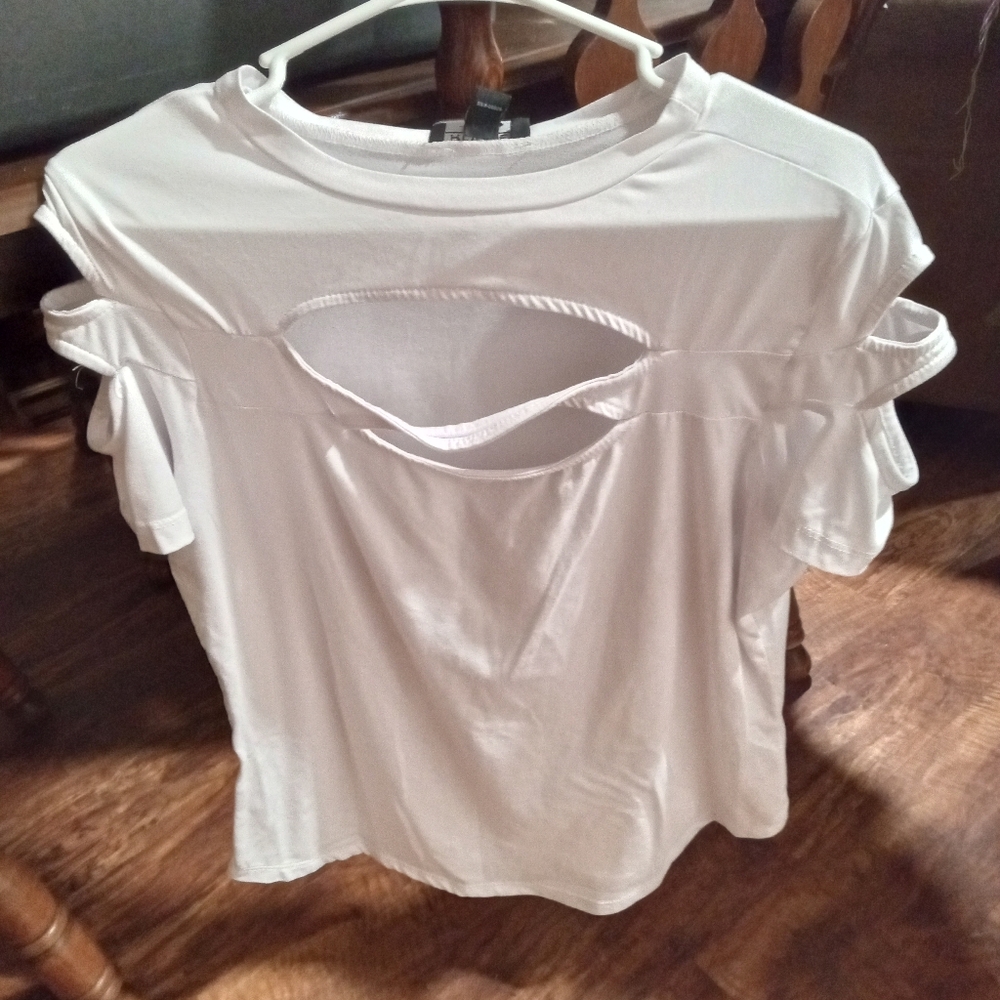 White top dressy for a night out on the town..